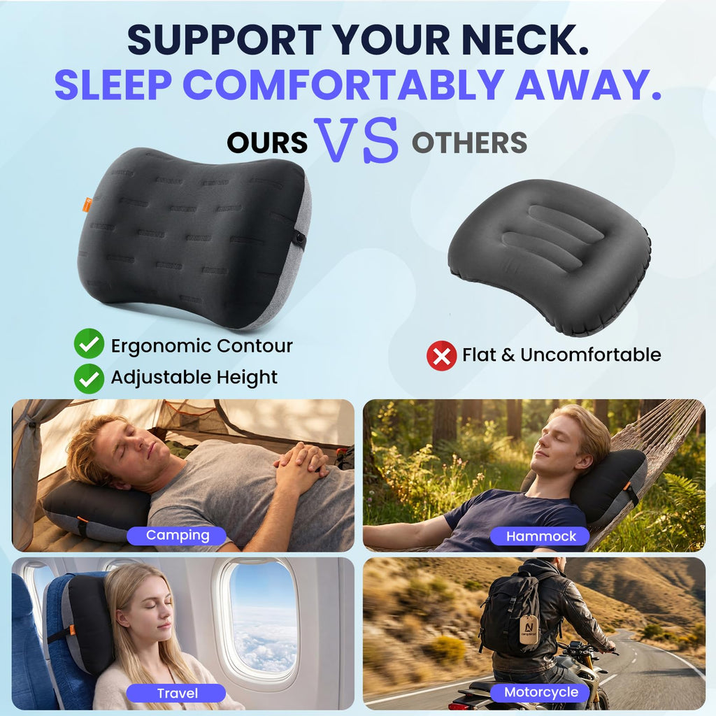 Ultralight Inflatable Camping Pillow for Hiking