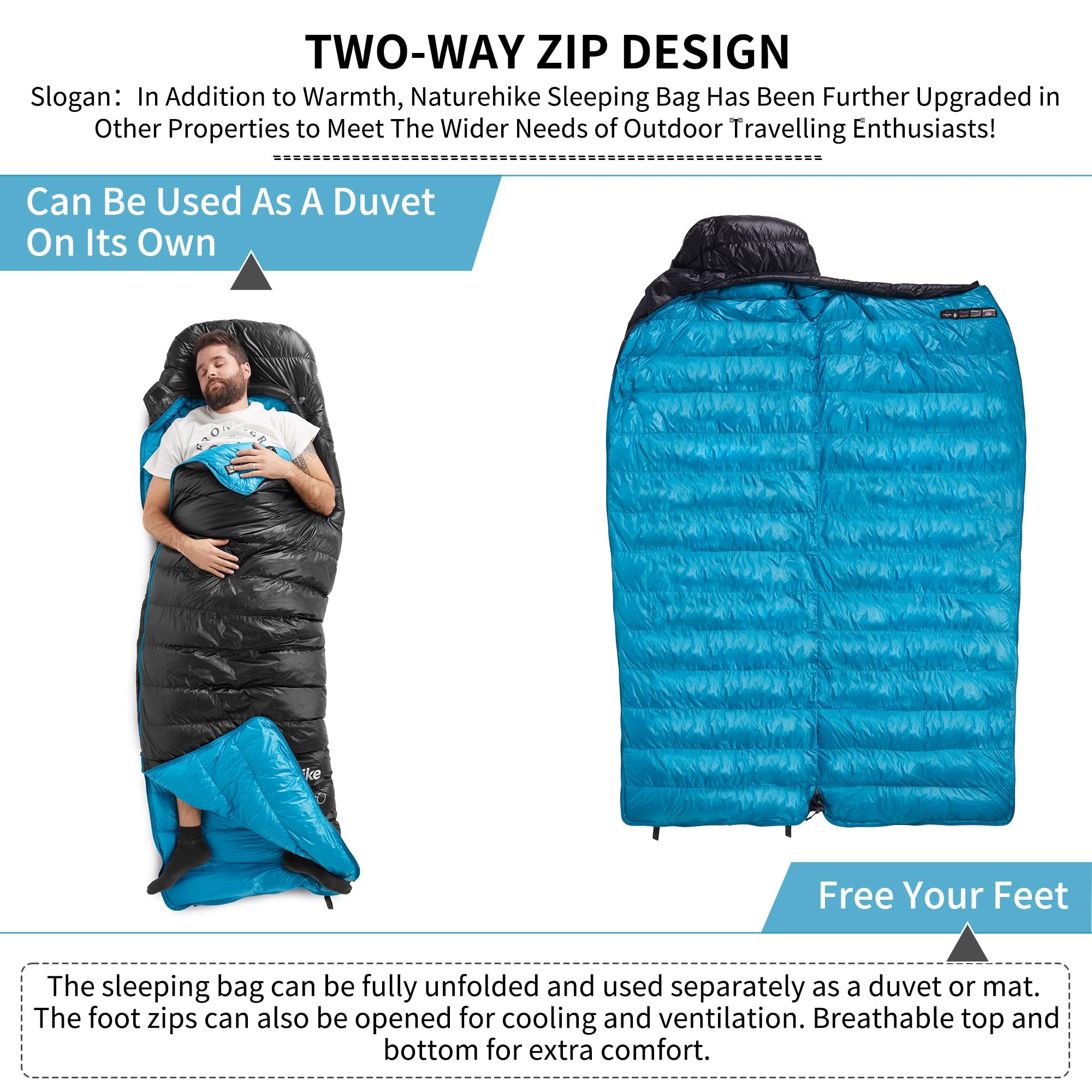 Ultralight Down Sleeping Bag for Camping Hiking