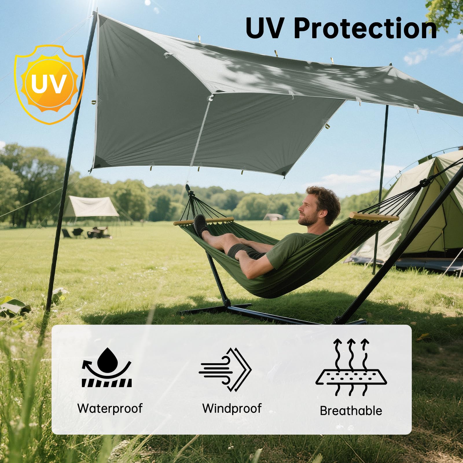 Waterproof Portable Camping Tarp Shelter Awning