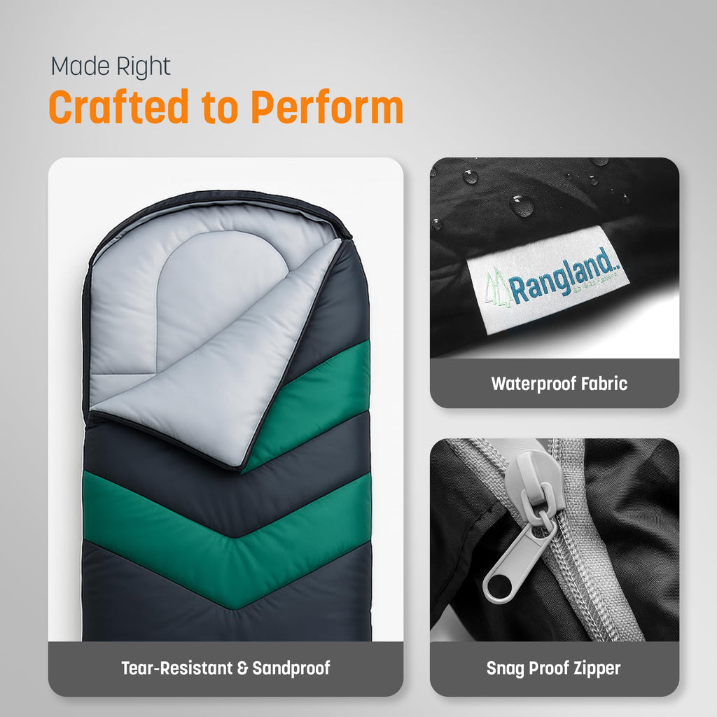 All In One Sleeping Bag with Inflatable Pad