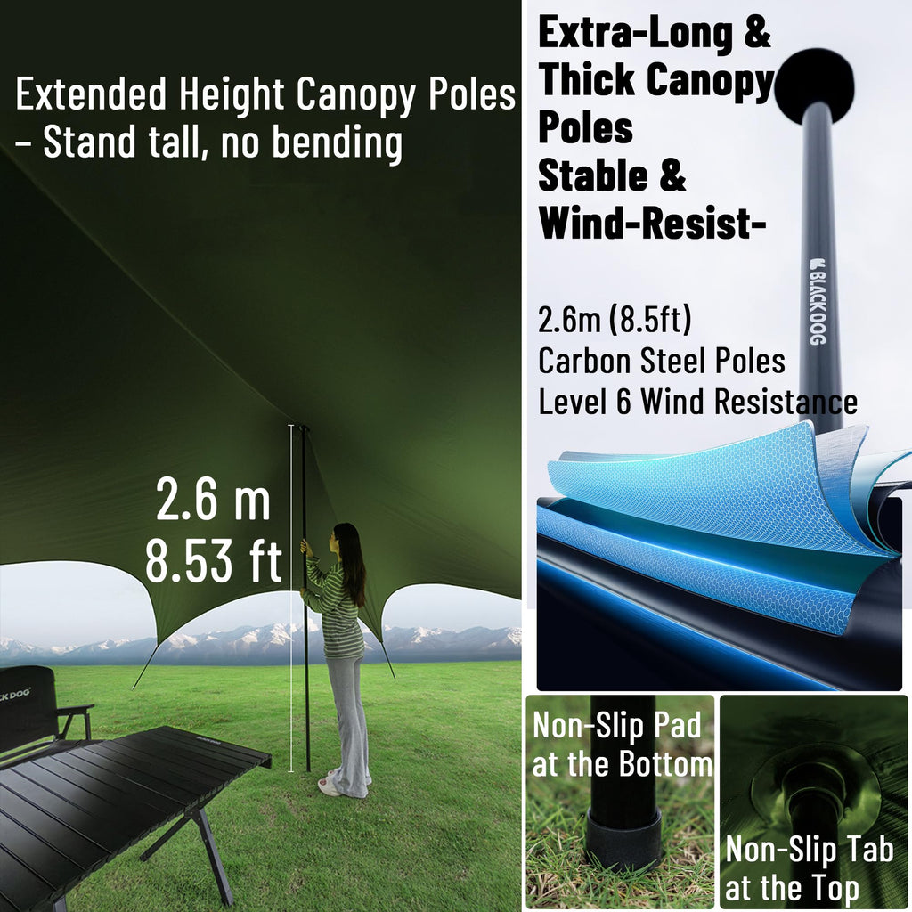 Large Waterproof Camping Tarp Sun Shelter