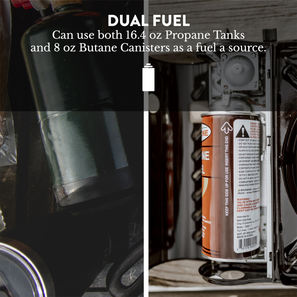 Dual Fuel Portable Camping Stove with Carry Case