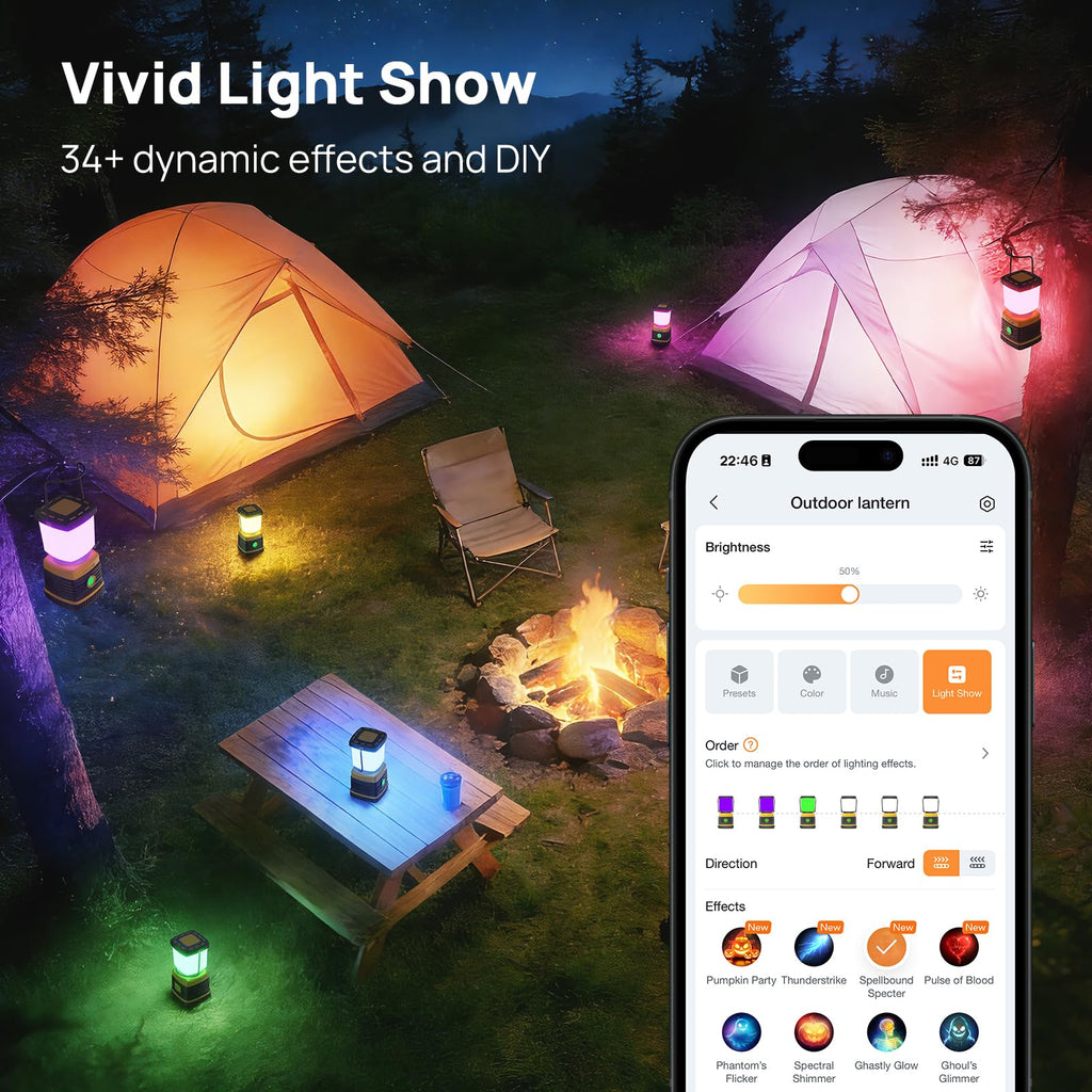 Battery Powered LED Camping Lantern 1000 Lumen