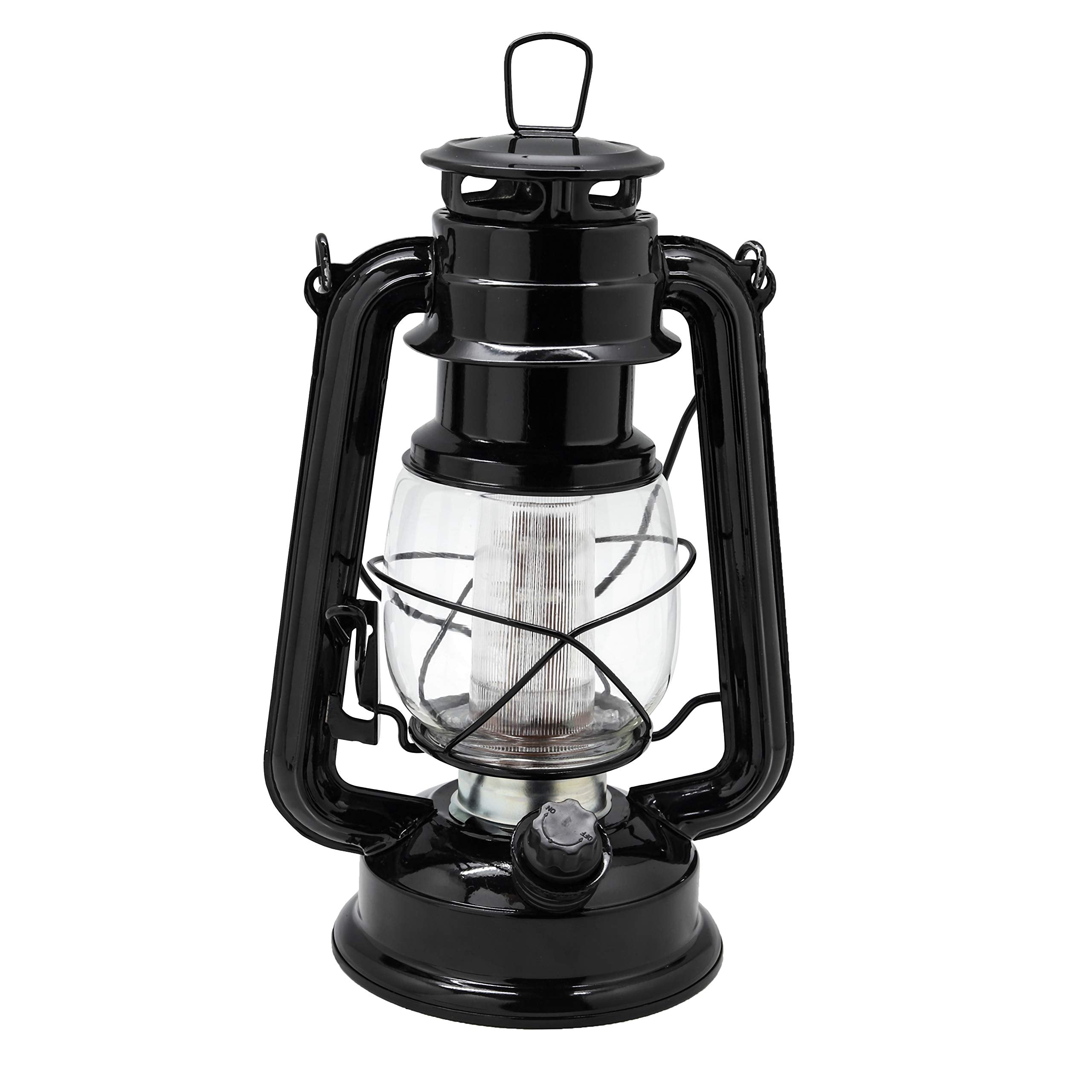 Vintage 12-LED Metal Hurricane Lantern