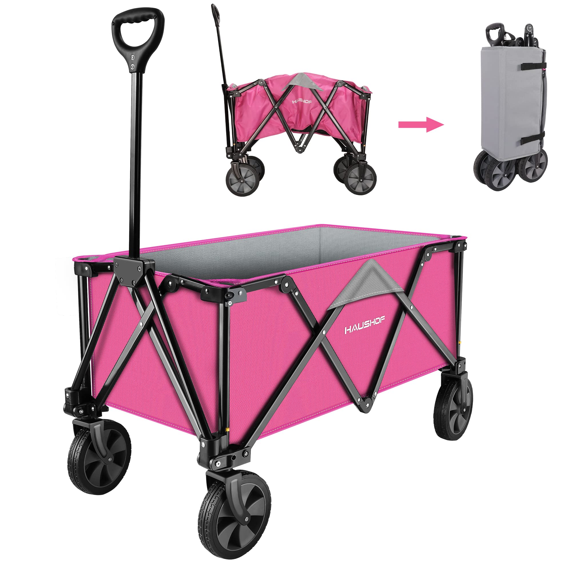 Collapsible Outdoor Camping Wagon with Removable Cart