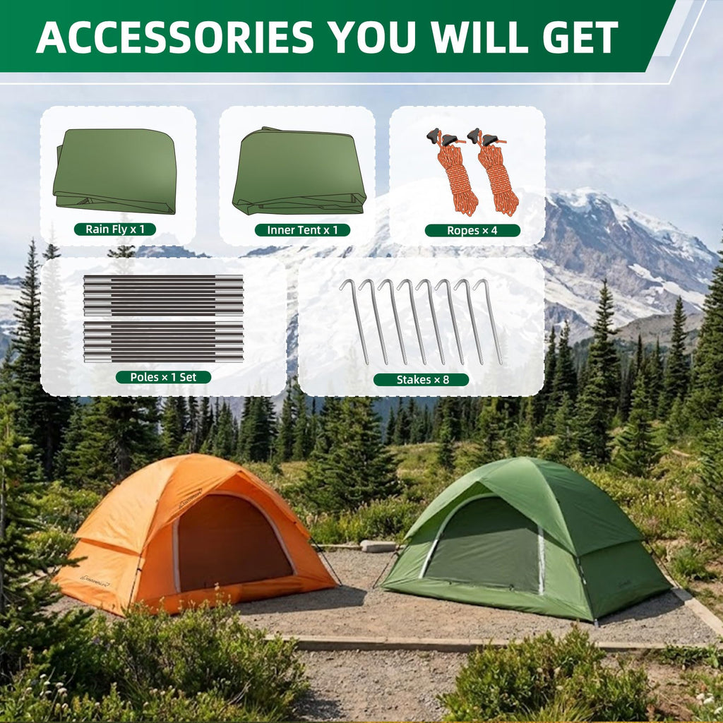 Waterproof Camping Tent for 2-6 Person