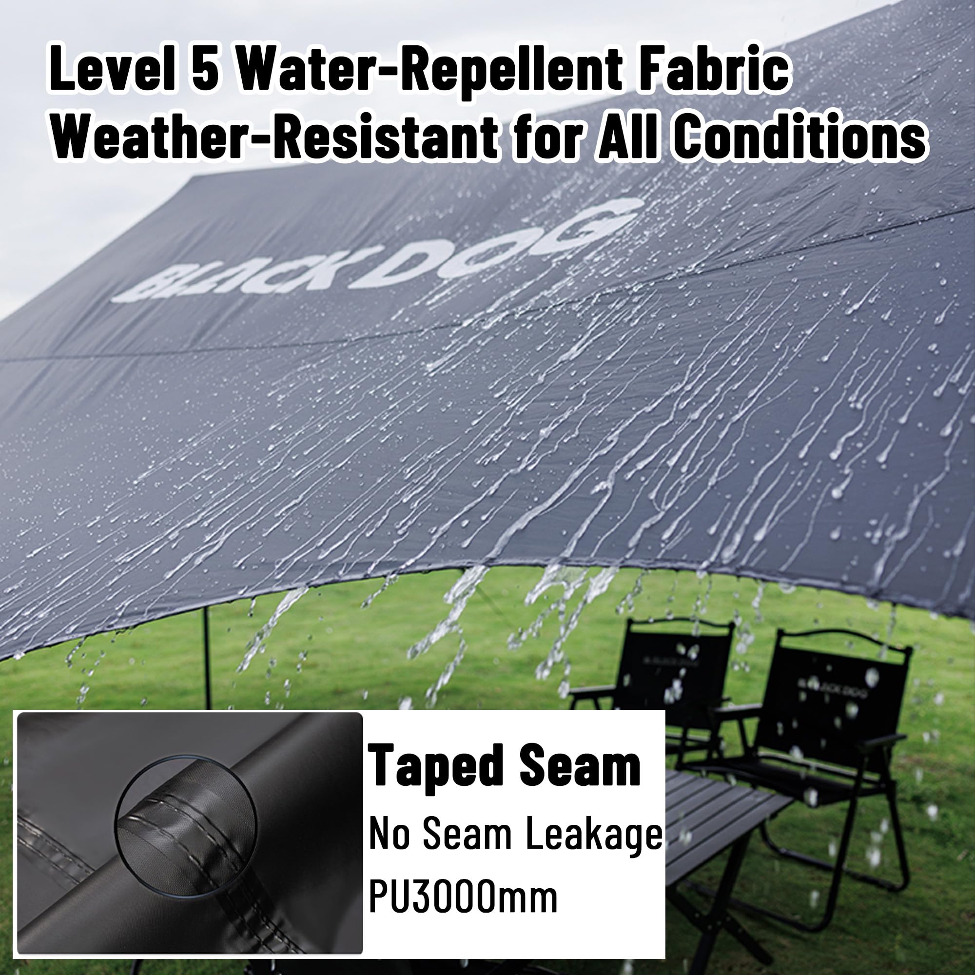 Large Waterproof Camping Tarp Sun Shelter