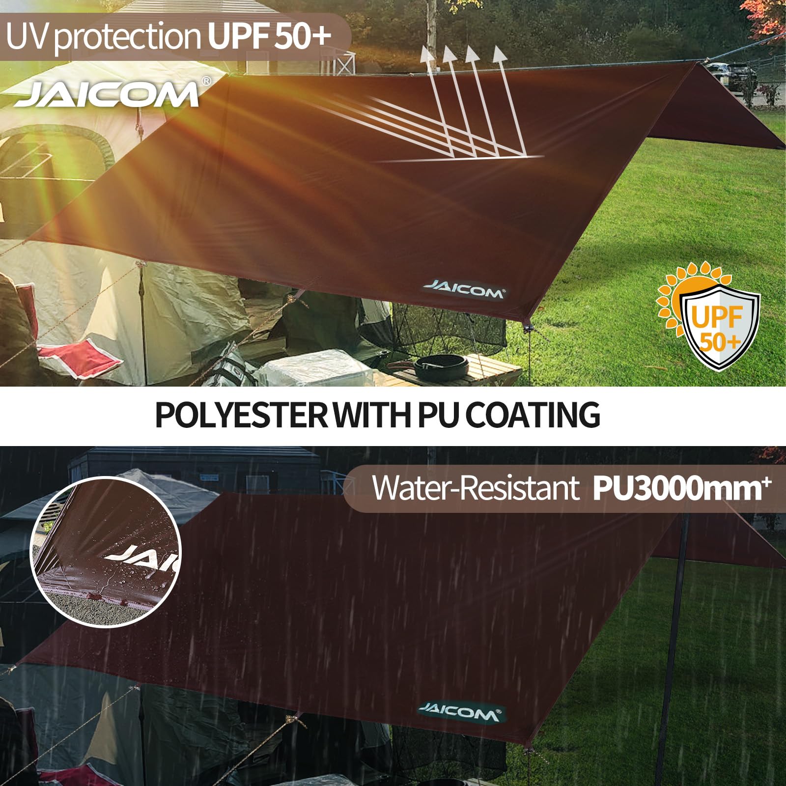 Waterproof Ultralight Camping Tarp Rain Fly Shelter