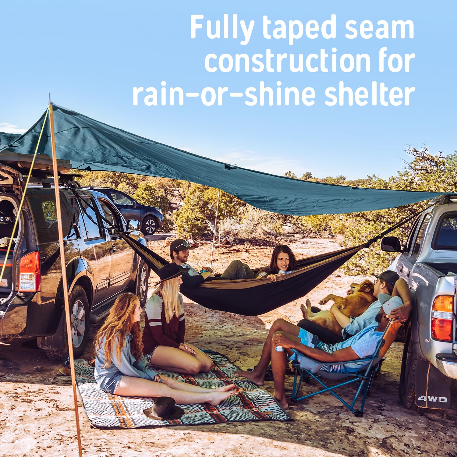 Portable Waterproof Camping Tarp Sun Shelter Rainfly