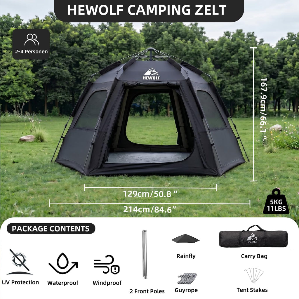 Instant Pop Up Camping Tent with Waterproof Design