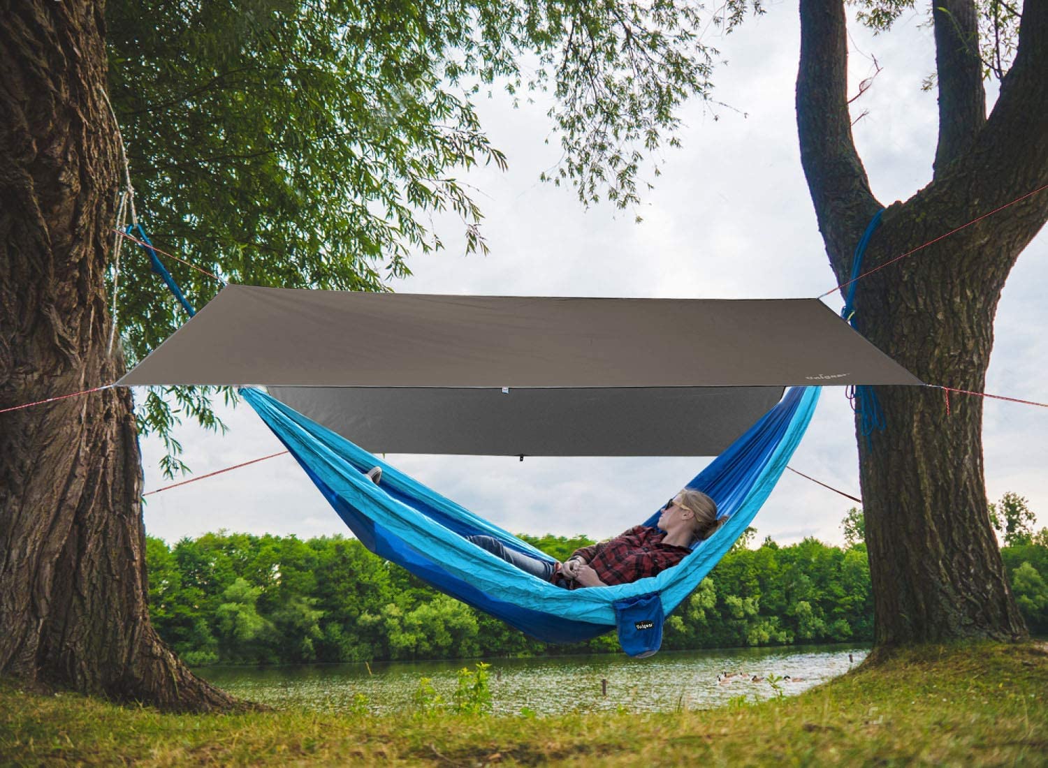 Waterproof Camping Tarp Rain Fly Shelter Cover