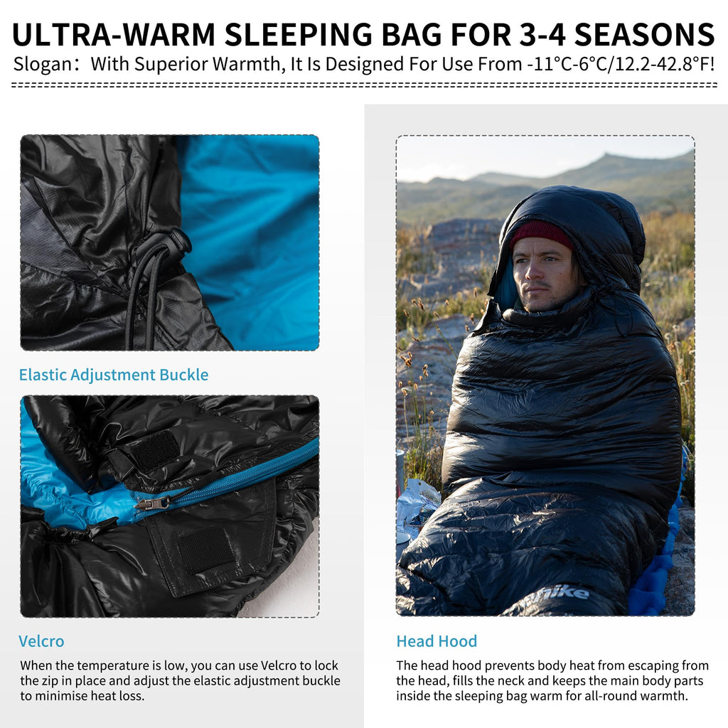 Ultralight Down Sleeping Bag for Camping Hiking