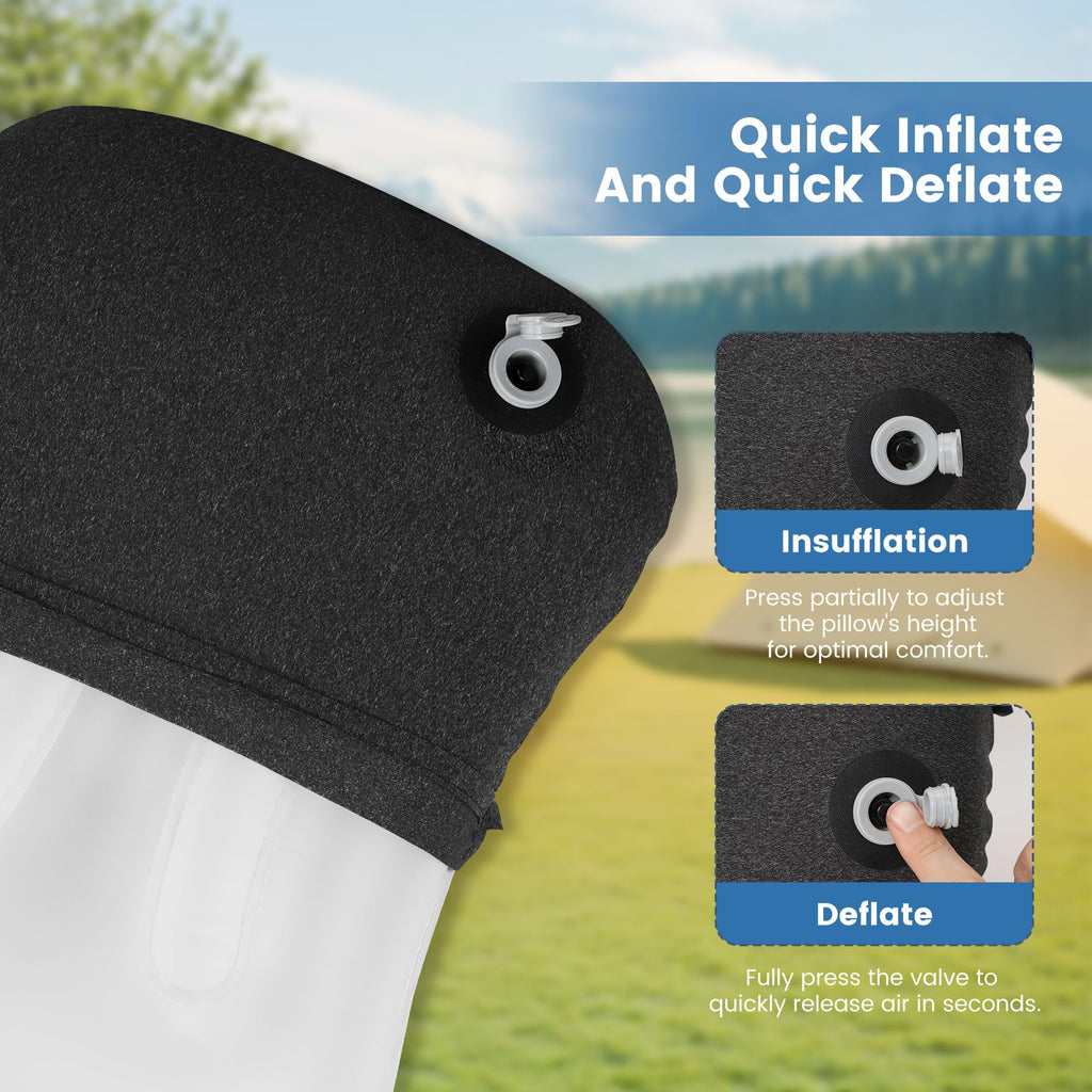 Ultralight Inflatable Camping Pillow with Cover