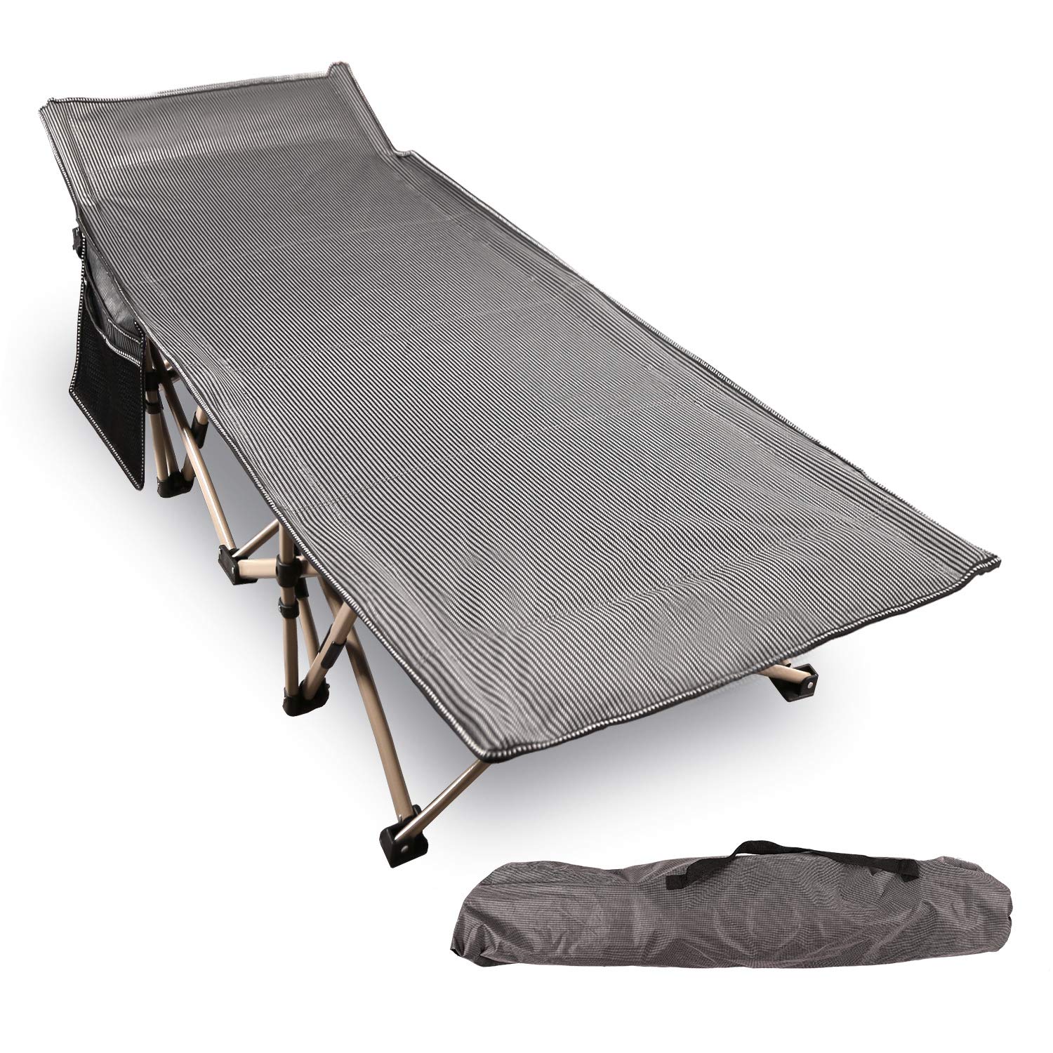 Portable Folding Camping Cot with Sleeping Pad