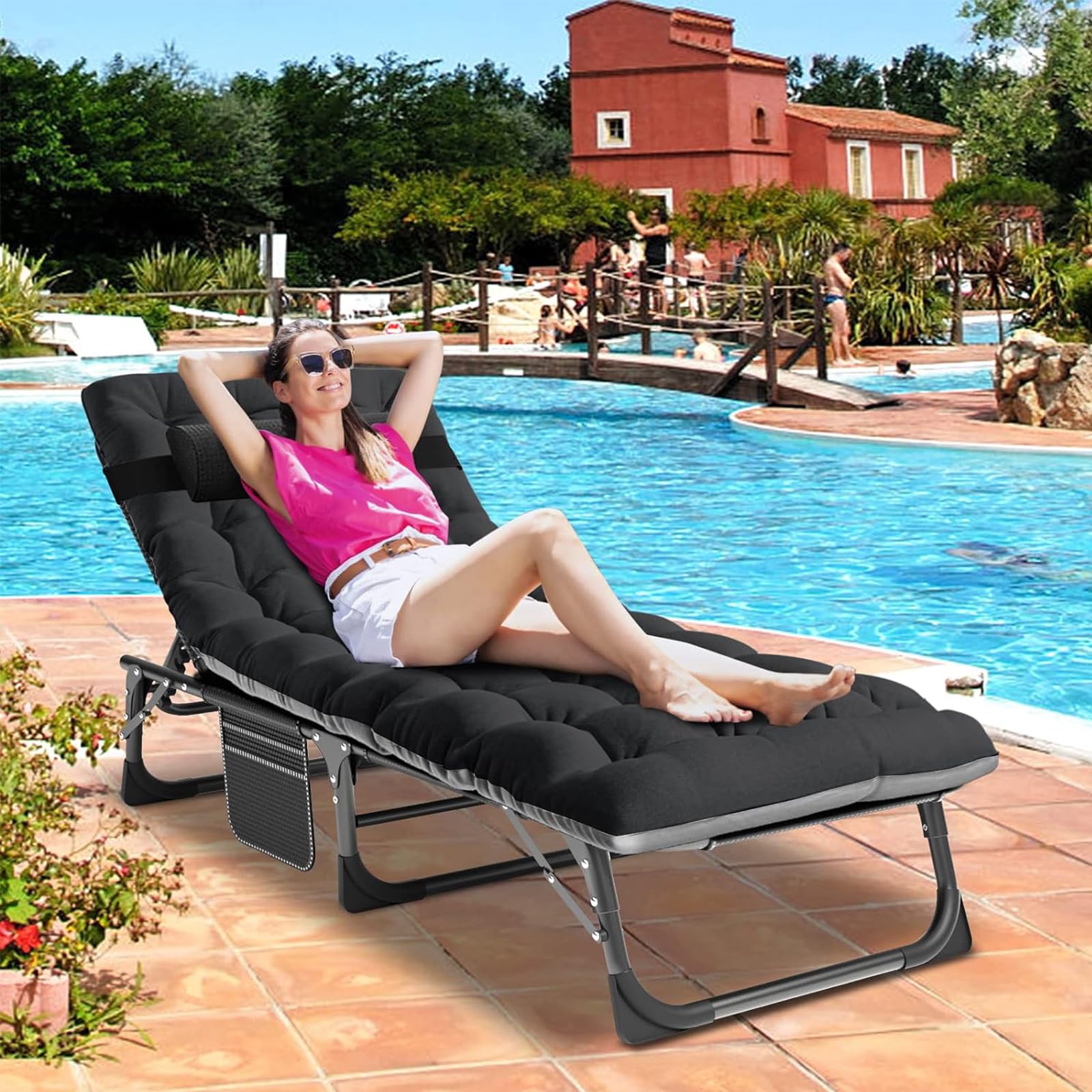 Portable Folding Camping Cot with Mattress