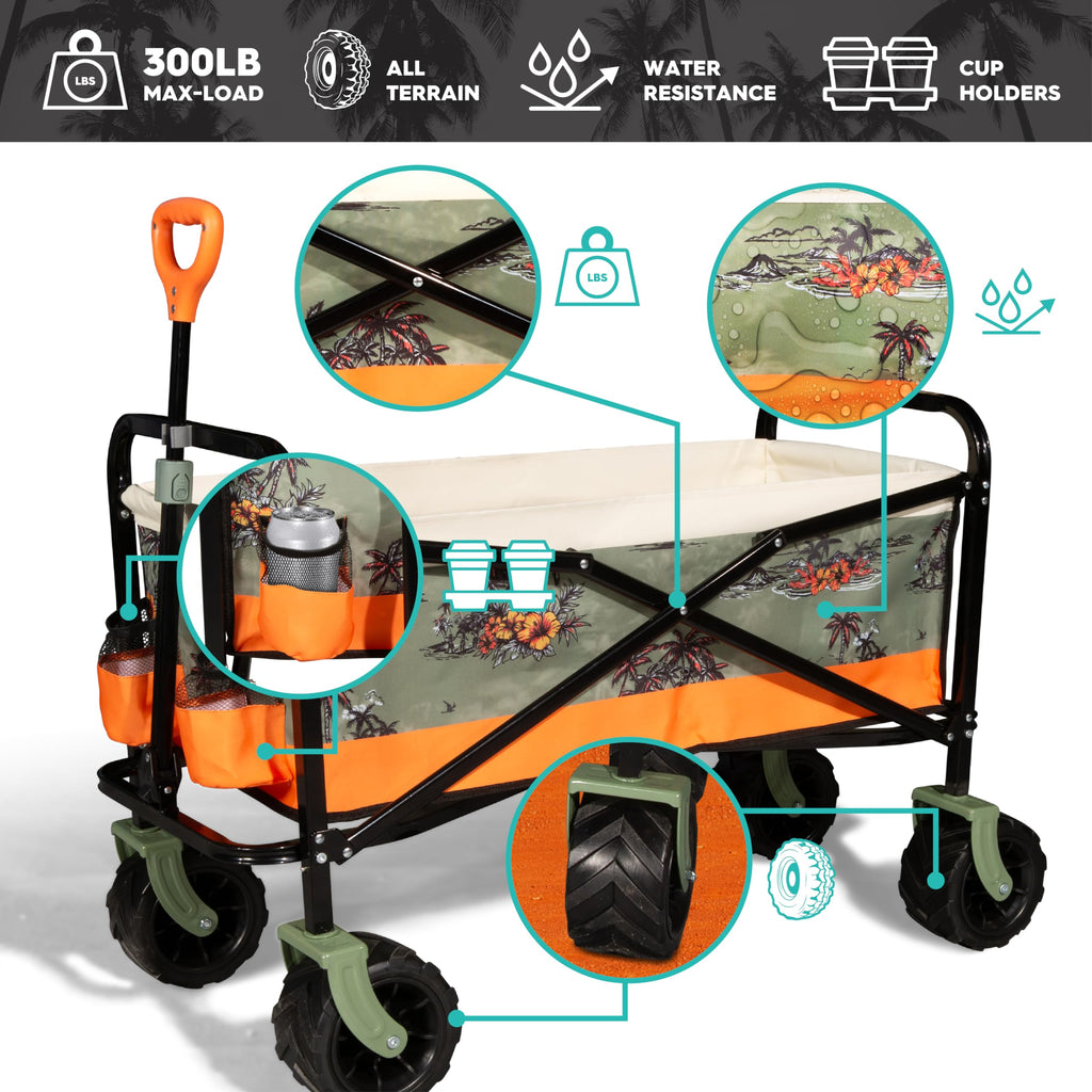 Heavy Duty Folding Outdoor Camping Wagon Cart