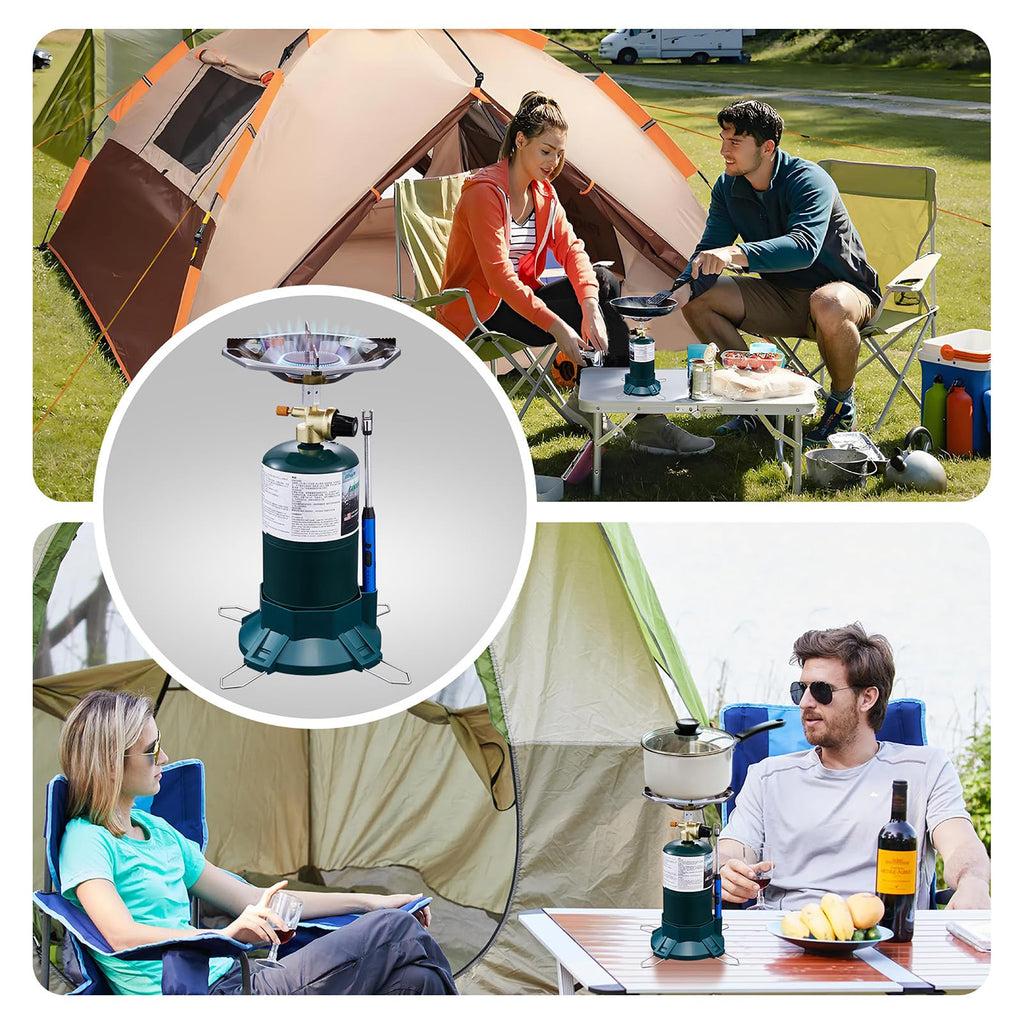 10000 BTU Propane Camping Stove with Adjustable Flame