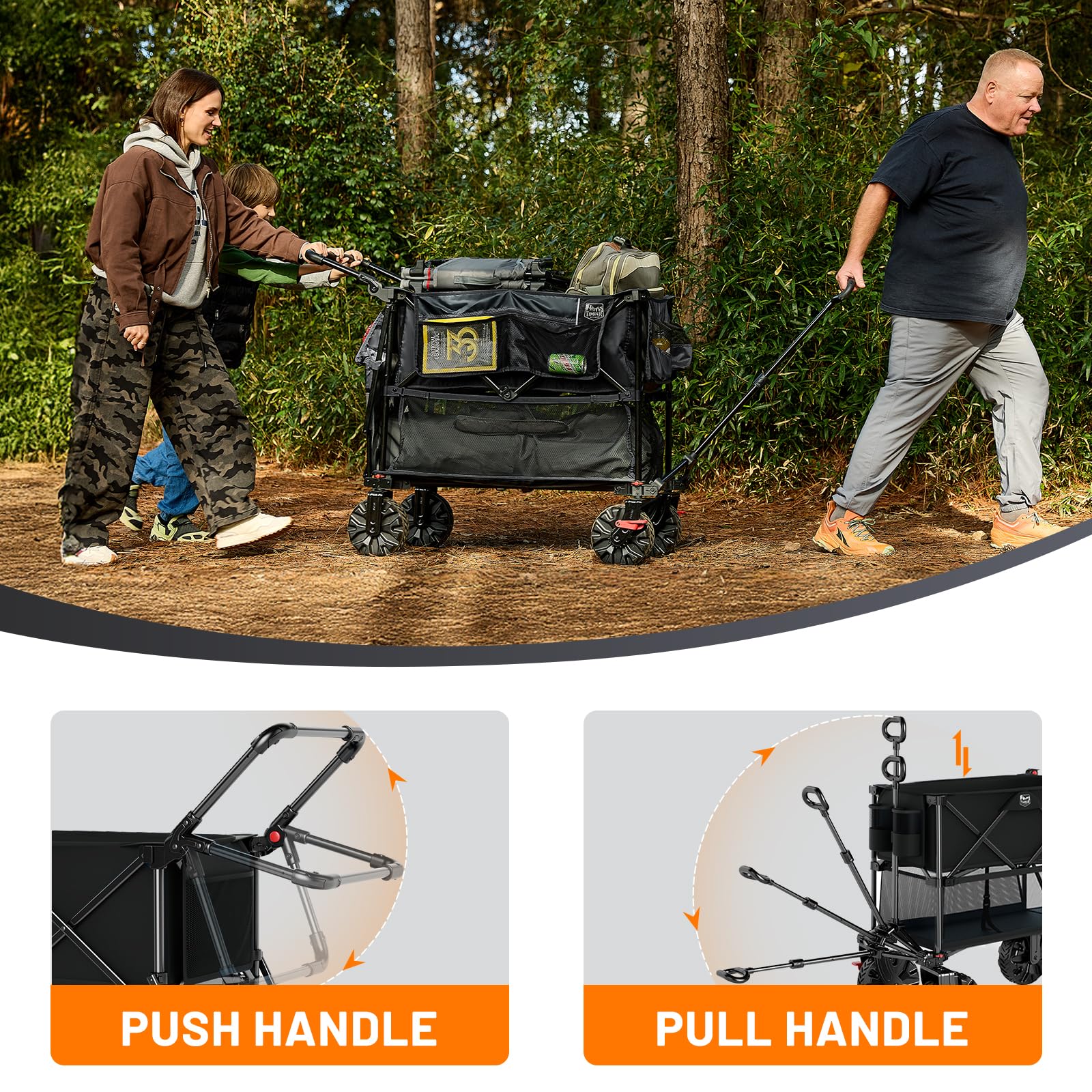 Heavy Duty Double Decker Folding Camping Wagon