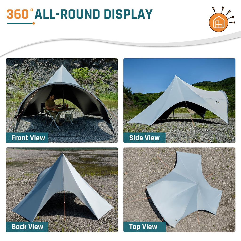 Waterproof Camping Canopy Tarp Sun Shade Shelter