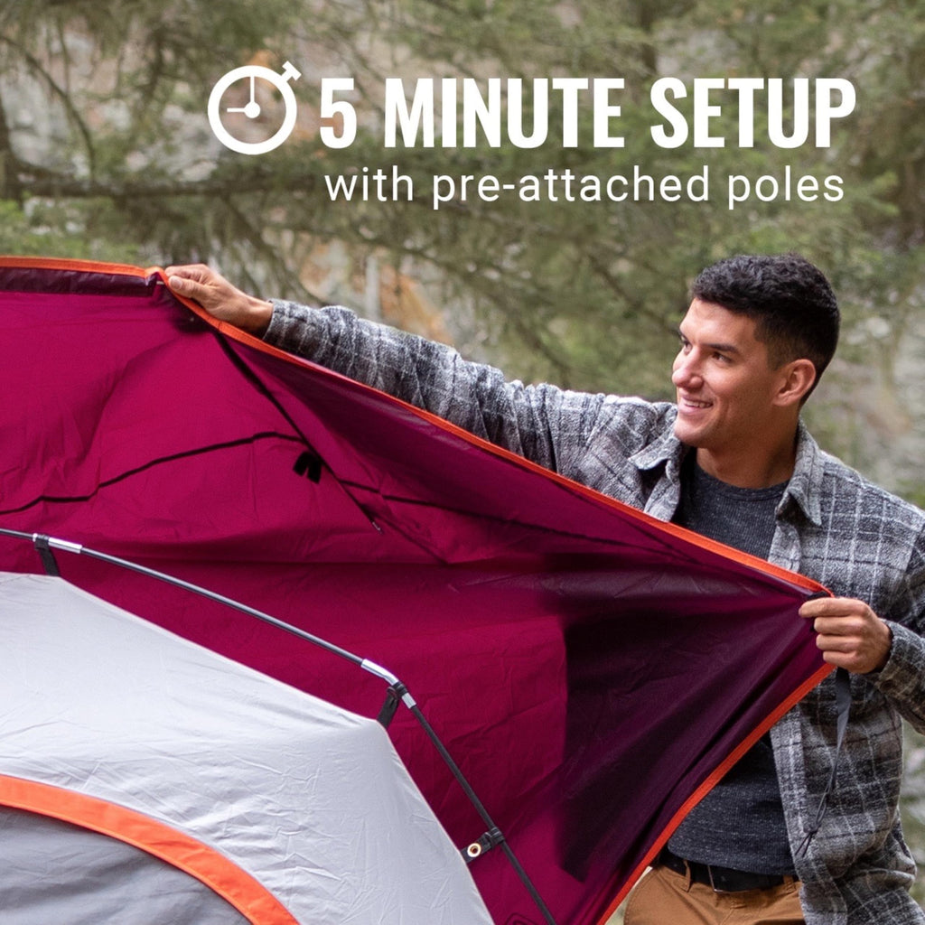 Weatherproof Skydome Camping Tent with Rainfly
