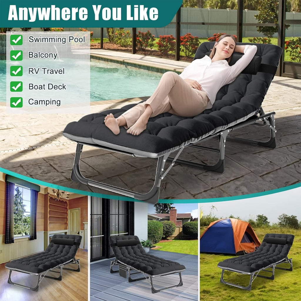 Portable Folding Camping Cot with Mattress