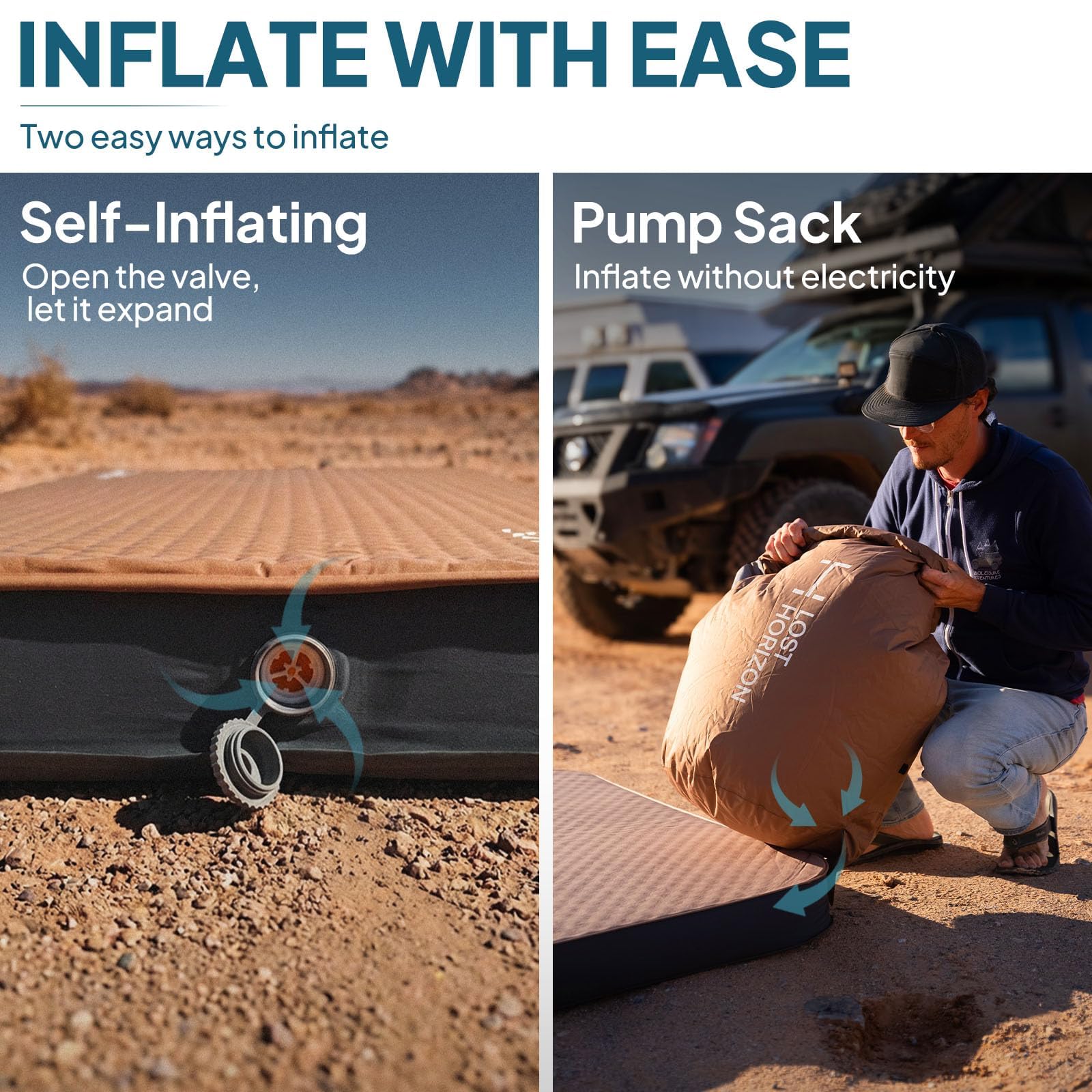 Self Inflating Camping Mattress Sleeping Pad