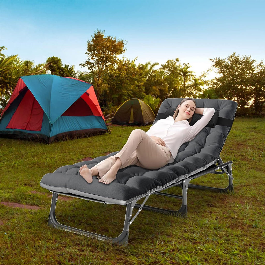 Portable Folding Camping Cot with Mattress