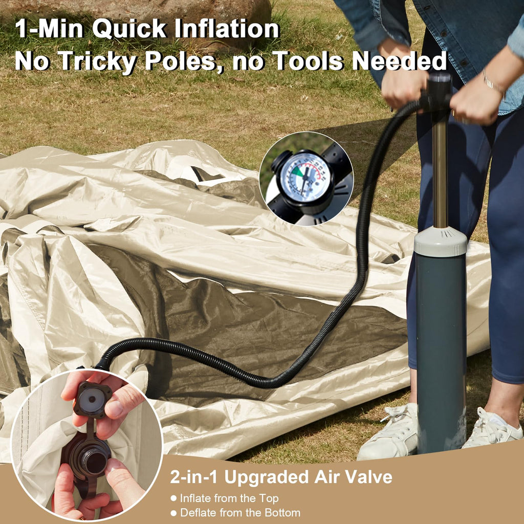 Inflatable Waterproof Camping Tent with Hand Pump