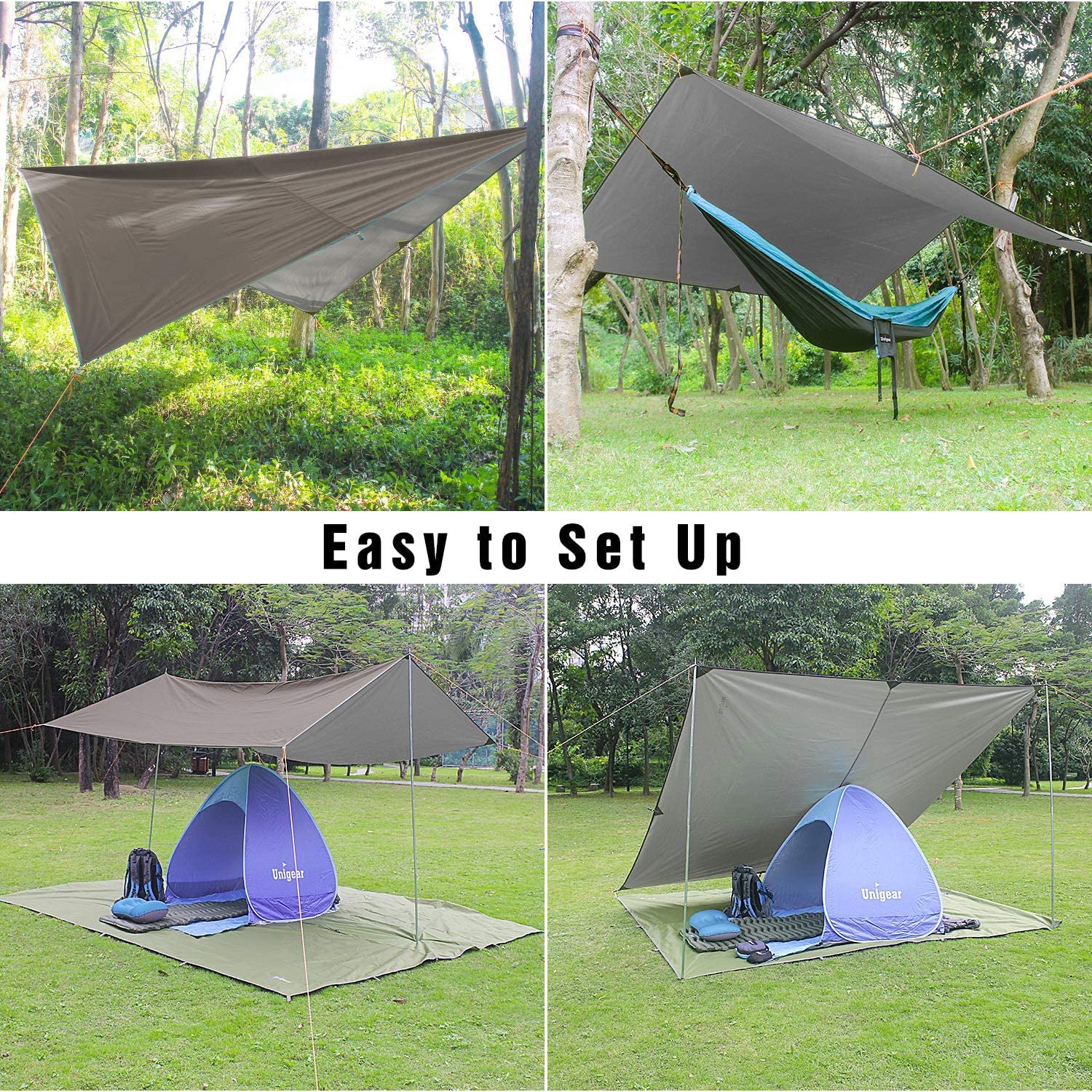 Waterproof Camping Tarp Rain Fly Shelter Cover