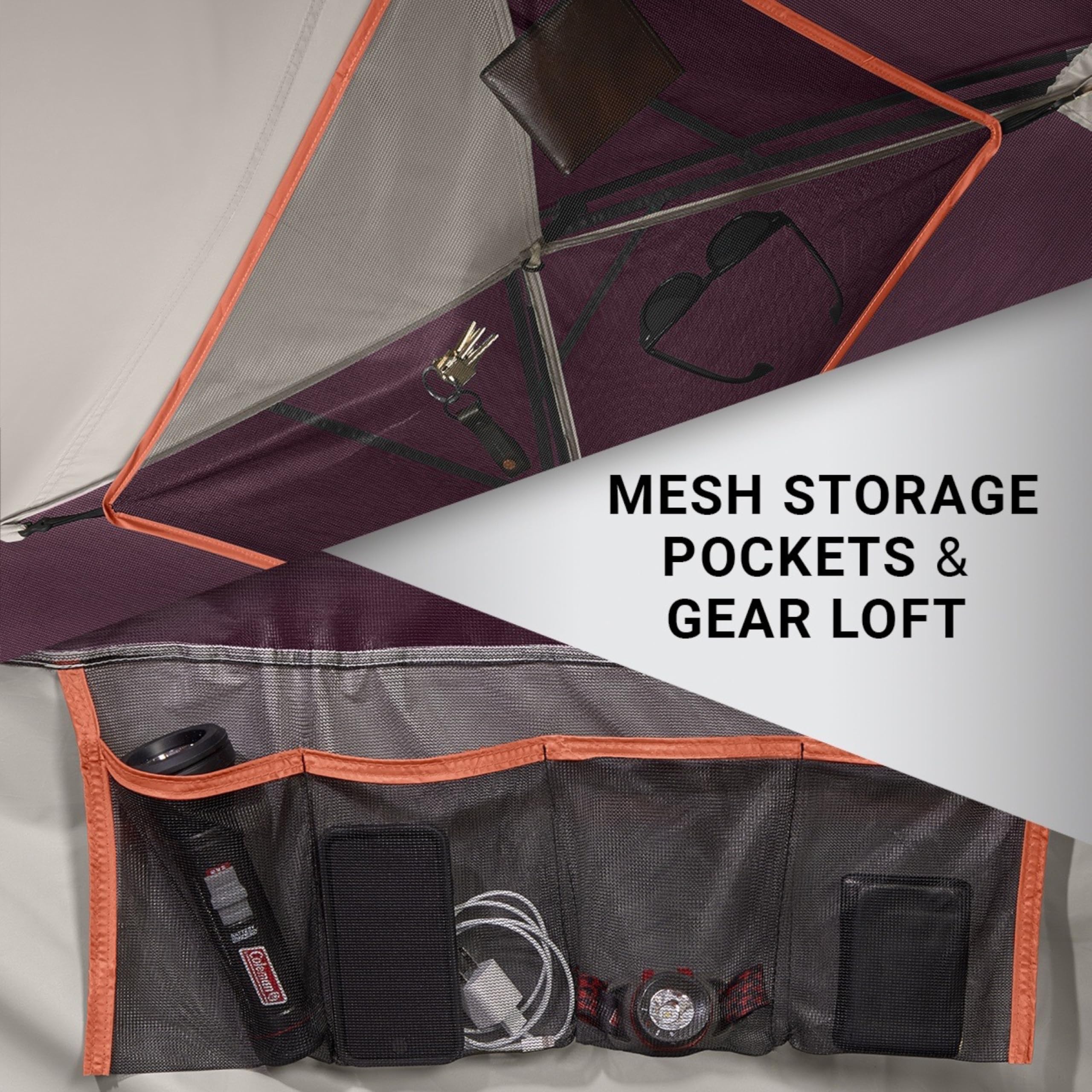 Weatherproof Skydome Camping Tent with Rainfly