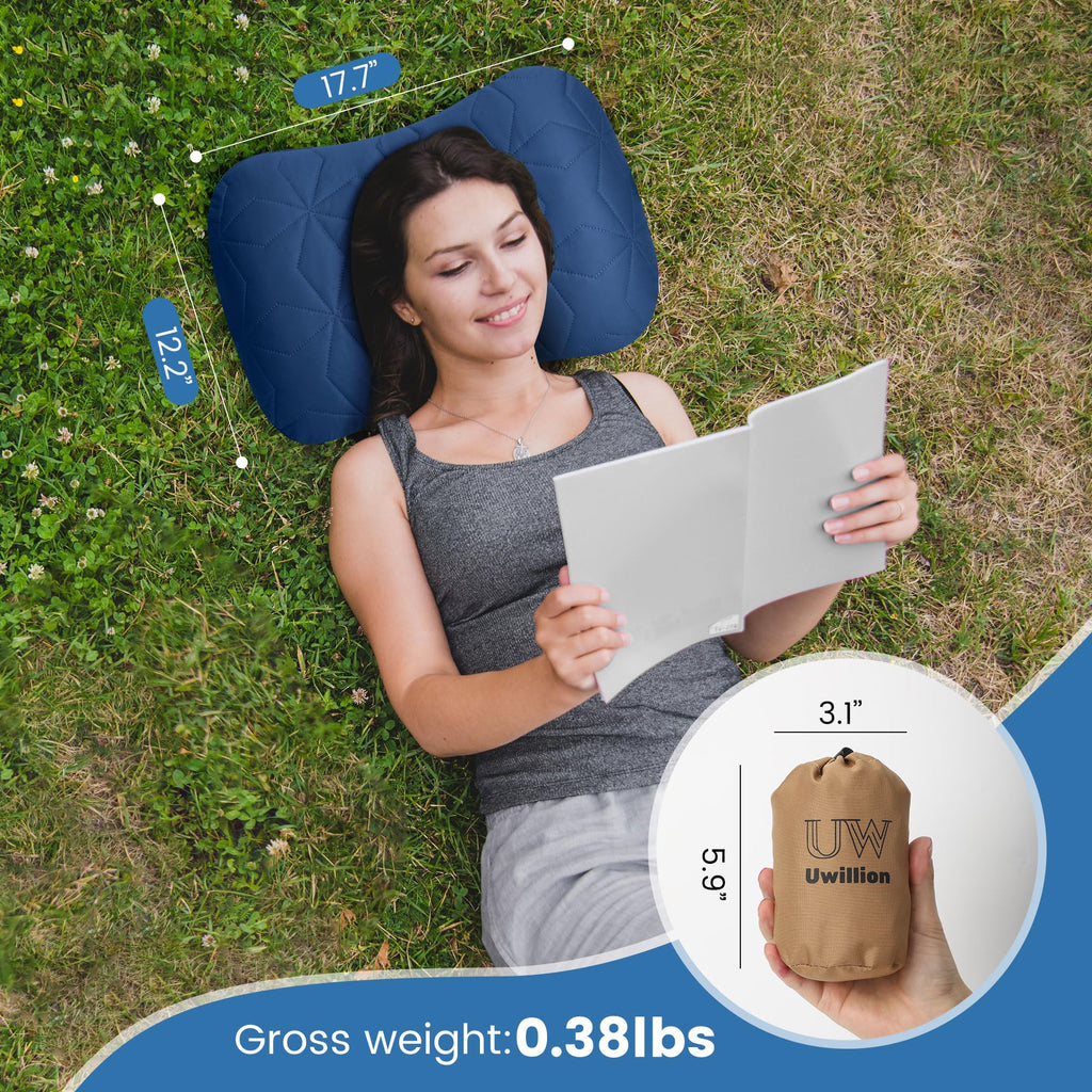 Ultralight Inflatable Camping Pillow with Cover