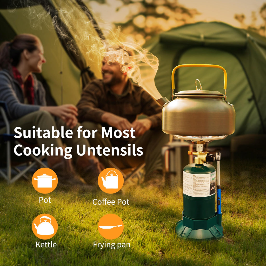 10000 BTU Propane Camping Stove with Adjustable Flame