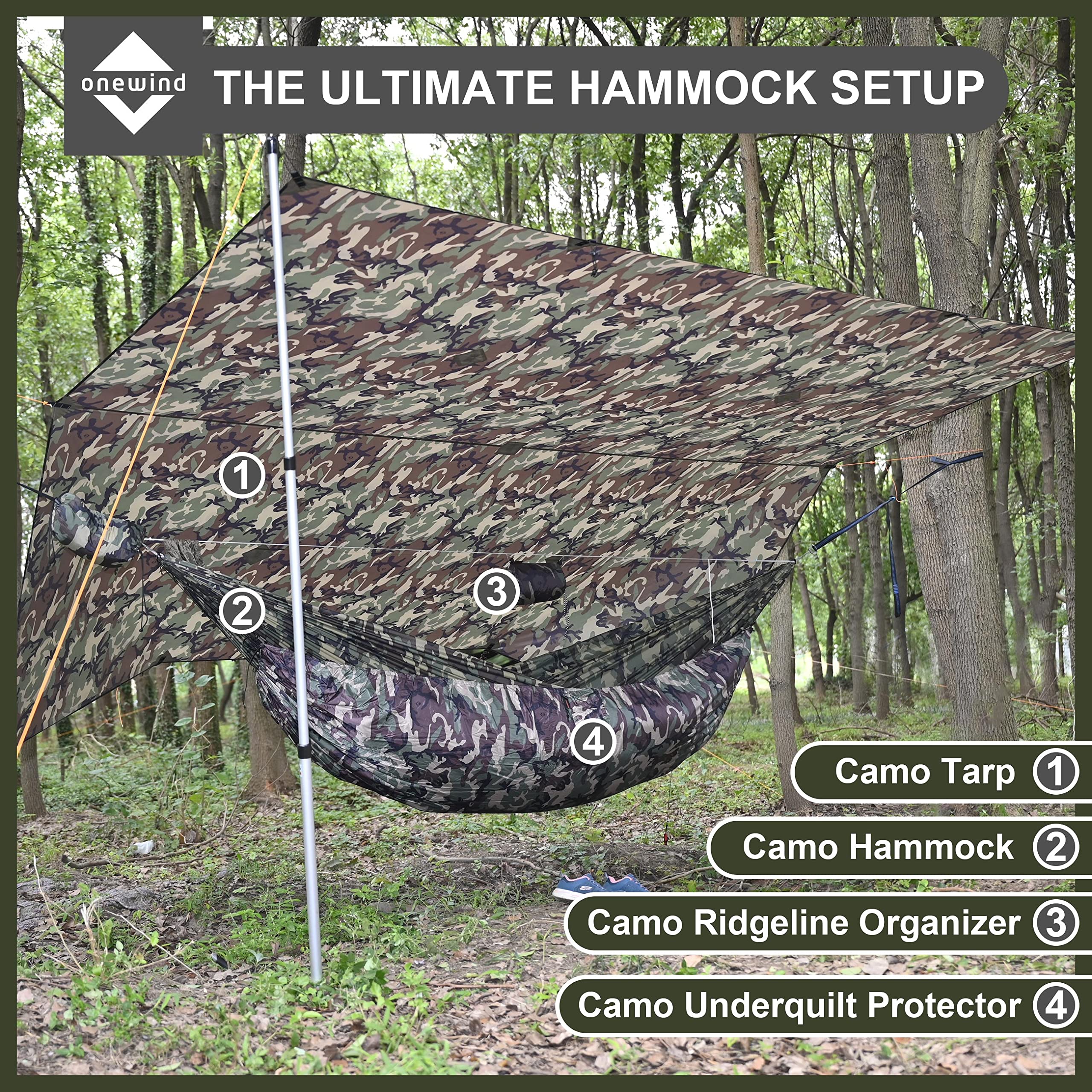 Ultralight Waterproof Hammock Camping Tarp Rain Fly